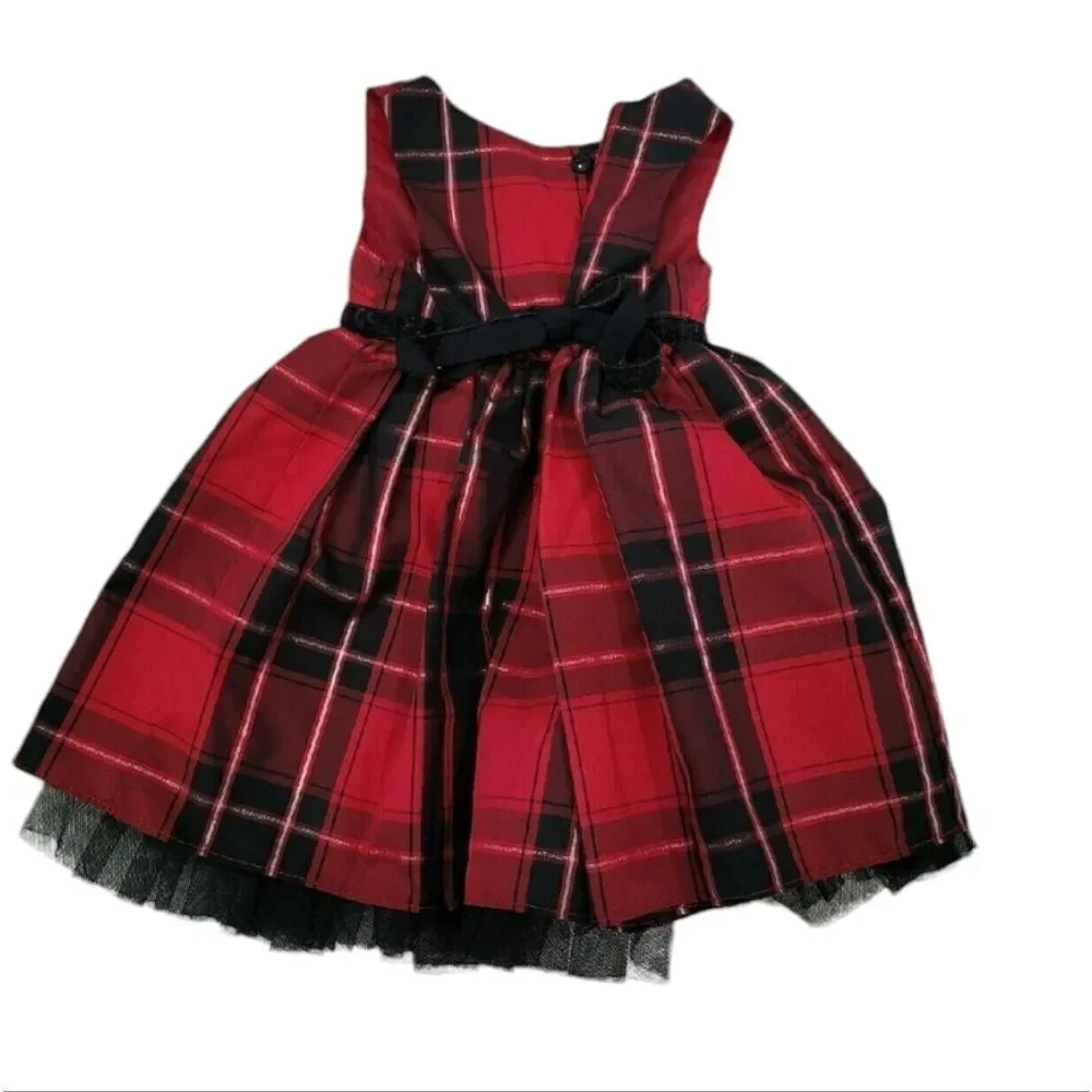 Red plaid holiday / Christmas dress